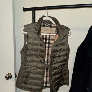 Burberry Women's Khaki Quilted Vest